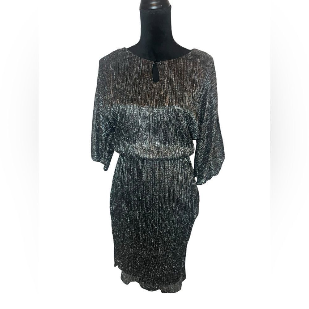 NWT J. TAYLOR METALLIC SPARKLY FLASHY KNEE LENGTH PARTY‎ DRESS WOMENS SIZE 4 - Picture 3 of 10